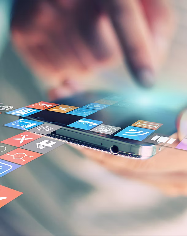 Mobile technology and creativity illustration